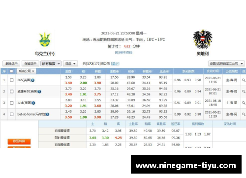 足球比分网：全面解读即时指数